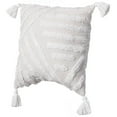 thumbnail image 7 of 16" Handwoven Cotton Throw Pillow Cover with White Tufted Patterns and Tassel Corners, 7 of 7