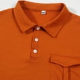 thumbnail image 4 of Blusa y camisa de manga larga con cuello vuelto para hombre, informal, de moda, con botones y bolsillo., 4 of 5