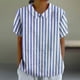 thumbnail image 1 of Fiudx Liquidación de Ahorros de Verano Camiseta Holgada Informal con Estampado para Mujer, Tops de Manga Corta con Cuello de Muñeca, Blusa Bonita y de Lino, 1 of 5