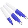 thumbnail image 1 of Unique Bargains Mini Permanent Markers Dry Erase Pen with Keychain Clip, 3 Pack Blue, 1 of 5