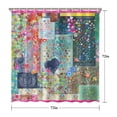thumbnail image 5 of Waterproof Boho Patchwork Vintage Shower Curtain 72x72 Inch Bohemian Style Stitching Colorful Floral Retro Shower Curtains for Bathroom Hotel Home Decor with 12 Hooks, 5 of 5