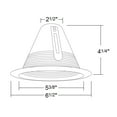 thumbnail image 6 of Nicor Lighting 15512WH 5 in. Baffle Light Fixture Round Downlight Trim - White, 6 of 7