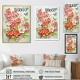 thumbnail image 4 of Designart "Coral Apple Blossom composition I" Floral Floater Framed Canvas Art Print, 4 of 7