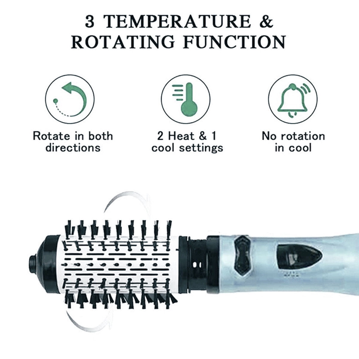 Yiliangx 3-in-1 hot air styler and rotating hair dryer, Hot Air Styler & Rotating Brush, rotating hair dryer brush spinning, Hot Air Styler ,360 Rotating Hair Dryer for Dry Hair, Curl Hair (Blue)