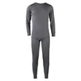 thumbnail image 2 of Men's Soft Thermal Underwear Set Fleece Lined, Charcoal 3XL, 1 Set, 2 of 3