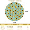 thumbnail image 3 of Sunflower and Plank Blue Pattern Round Tablecloth 70"x70", Wrinkle Resistant Wipeable Table Cover for Kitchen Dining Room Picnic Patio and Party, 3 of 5