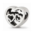 thumbnail image 1 of 925 Sterling Silver Reflections Two Hearts Bead; for Adults and Teens; for Women and Men, 1 of 1