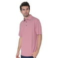 thumbnail image 2 of AVA Athletica Men's Polo Collar Moisture-Wick Active Wear Fine Striped T-Shirt; Red; MD, 2 of 6