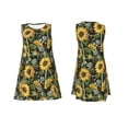 thumbnail image 7 of Naloa Sunflowers Print Women's Summer Spring Casual Beach Sundress,Vacation Sleeveless Tank Crewneck Loose Dresses, 7 of 7