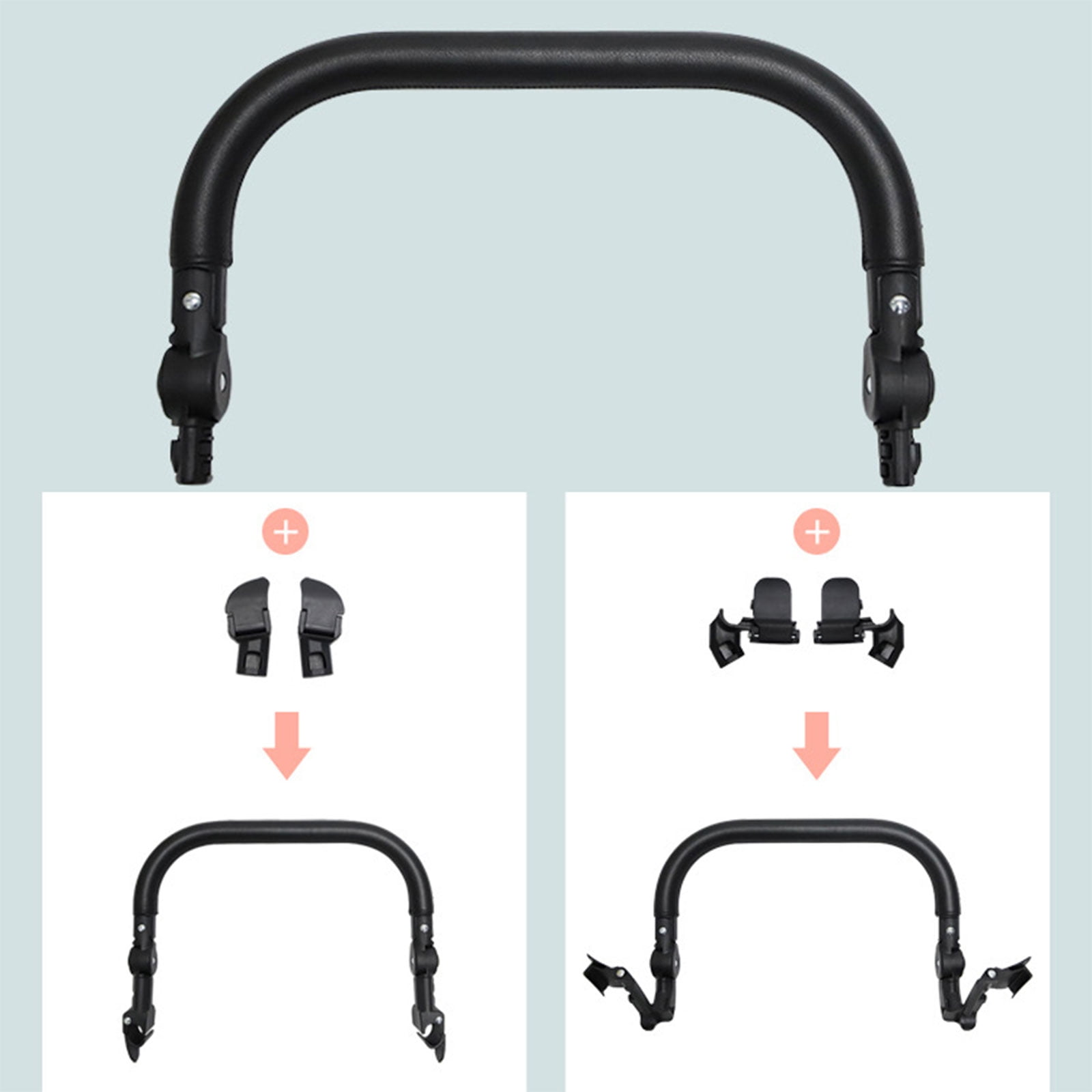 Handle Bumper for 0-5T Pushchair Armrest Handle Legrest for Mostly Brand Infant Pram Strollers