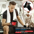 thumbnail image 5 of RDX Weight Lifting Gloves Gym Workout, Full Finger Touch Screen, Breathable Anti Slip Padded Palm Protection, Fitness Strength Training Powerlifting HIIT WOD Exercise, Men Women Home Gym Cycling, 5 of 6