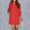 Red, variant on Women Casual Solid Dress Long Sleeve Turtleneck Pocket Dress Shirt Split Hem Casual Loose Dress V Neck Short Sleeve Women Female Shirt Womens Jean Shirt Mom Shirts for Women Small Plaid Shirts for