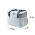 thumbnail image 3 of Portable Soft Sided Cooler Bag - Insulated Lunch Tote for Picnics, Travel, Camping, Beach - Foldable, Leak Proof, Keeps Food Cold or Warm - 11.8x9.3x8.7in, 3 of 5
