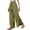 Light Green #815, variant on Bovemsi Women's Casual Pants Wide Leg Linen For Women Elastic High Waist Tie Side Split Beach Trousers