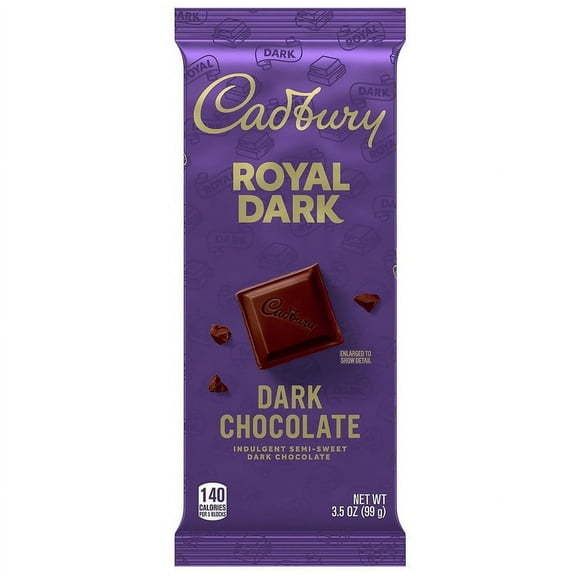 Cadbury Candy, Bar Indulgent Semi Sweet Dark Chocolate 3.5oz