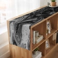 thumbnail image 6 of Table Runners 70 Inches Long Dress Scarves, Black Marble Farmhouse Coffee/Dining/Kitchen Table Decor, Holiday Table Runner, Vintage Abstract Grey Fluid Aesthetic 13x70 Inch, 6 of 9