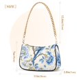 thumbnail image 3 of Womens Chain Shoulder Bag Abstract Bird on Flowers Classic Tote Handbags Fashion Clutch Hobo Purse with Zipper for Travel Casual, 3 of 7