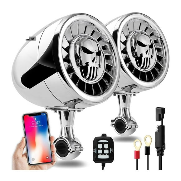 5 Inch Waterproof ATV/UTV/RZR Motorcycle Bluetooth Speaker Heavy Duty Bass Boat Au-dio System With AUX MP3 USB ,High Sound