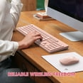thumbnail image 3 of VicTsing Wireless Keyboard and Mouse Combo, 2.4GHz Ultra-Slim USB Keyboard Silent Mouse Set Compatible for Windows, PC, Laptop - Pink, 3 of 9