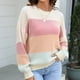 thumbnail image 4 of Gibobby Suéter casual mujer, Sueter para Mujer Casual Sweater Dama Ligero Cuello Redondo Invierno Blusa Manga Larga Multilooks Elegante o Casual(Beige,CH), 4 of 5