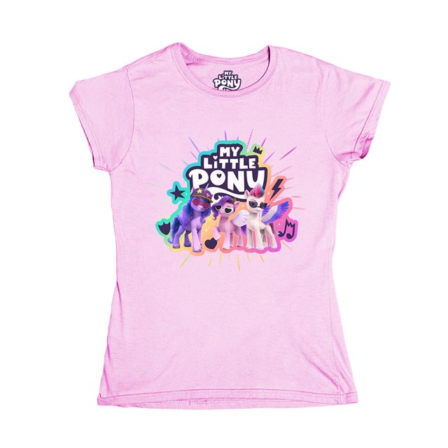 Playera Niña My Little Ponny Pinkie Pie, Twilight Sparkle, Rainbow Dash Hasbro