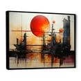 thumbnail image 2 of Designart "Shift In Scarlet Tones Across The Industrial Scene" Factories Floater Framed Canvas Prints, 2 of 5