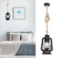 thumbnail image 4 of Spptty Retro Vintage Rope Hanging LED Lantern Pendant Light, 4 of 8
