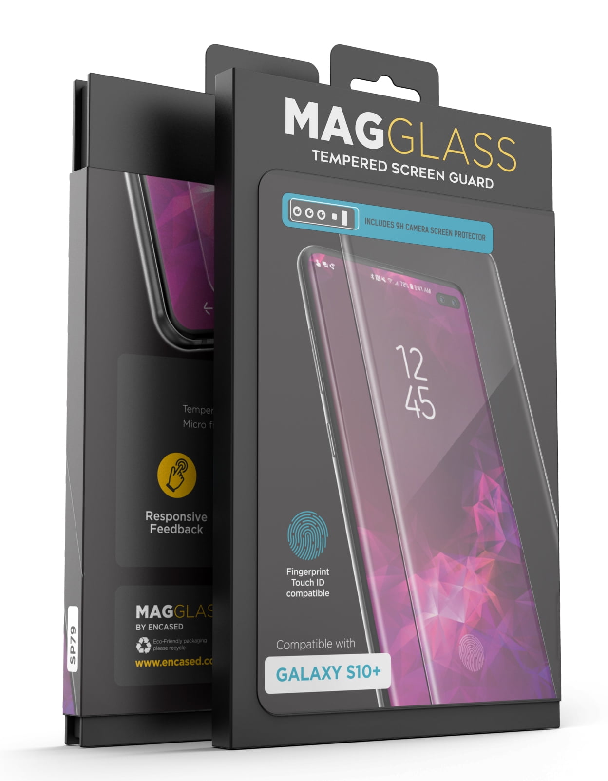 Magglass Samsung Galaxy S10 Plus Tempered Glass Screen Protector w/ In