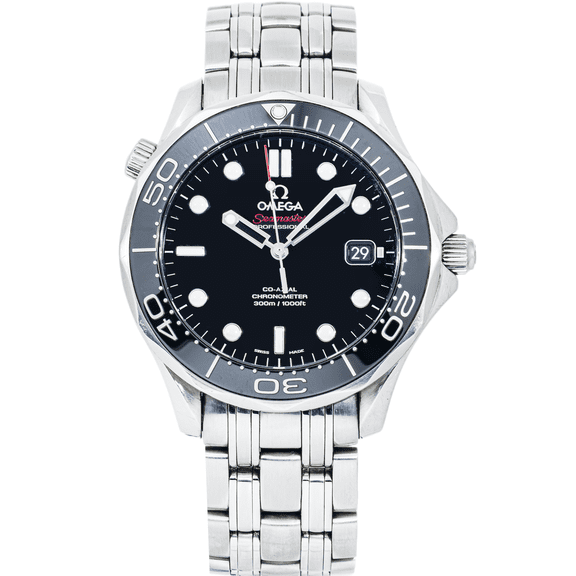 Pre-Owned Omega Seamaster Diver 300M 41mm Black Dial Stainless Steel Bracelet Watch