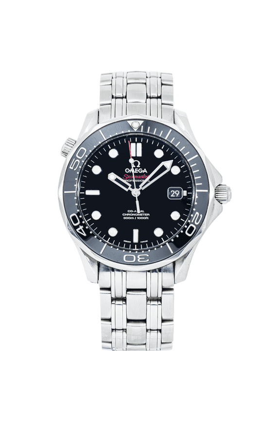 Pre-Owned Omega Seamaster Diver 300M 41mm Black Dial Stainless Steel Bracelet Watch