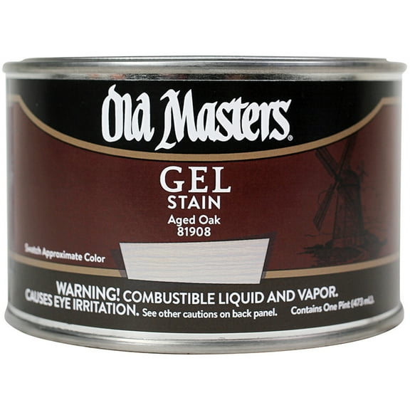 12-Pack of 1 pt Old Masters 81908 Old Masters Aged Oak Oil-Based Gel Stain