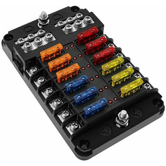 nipocaioChannels Fuse Box, Fuse Holder Blade Fuse Blocks