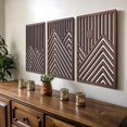 thumbnail image 1 of Wall Sculptures qmmp Modern Wood Set of 3 MDF Roble, 1 of 7