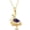 Purple, variant on Women's Red and White Enamel Yellow Silver Dancer Necklace