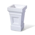 thumbnail image 2 of Step2 Atherton 24" Tall White Plastic Self-watering Flower Planter, 2 of 26
