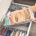 thumbnail image 5 of 3 uds. de ropa interior, organizador de cajones, armario plegable, divisores de ropa de nailon, compartimentos, caja de almacenamiento para sujetadores, calcetines, calzoncillos, bragas, corbatas o 11 Feliz Sencillez, 5 of 5