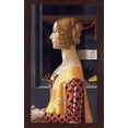 thumbnail image 2 of Ghirlandaio, Domenico 17x24 Black Ornate Wood Framed with Double Matting Museum Art Print Titled - Portrait of Giovanna Tornabuoni, 2 of 4