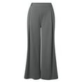 thumbnail image 4 of Dpytoraw New Drape High Waist Wide Leg Casual Slacks. Women's Casual Cargo Pants With Elastic Waist Grey XXL, 4 of 4