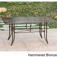 thumbnail image 4 of International Caravan Mandalay Iron Outdoor Dining Table-Color:Verdi Green,Size:60"L x 39"W x 29"H, 4 of 5