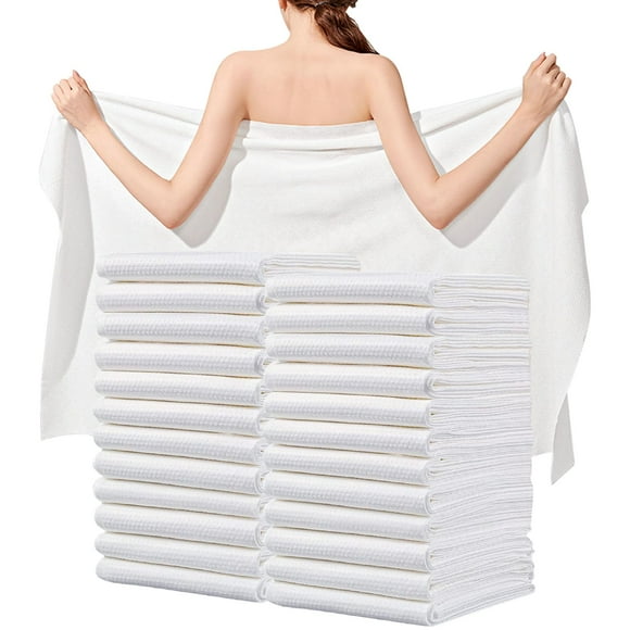 Toallas de baño Tvvcalk, paquete de 25 unidades, 140 x 70 cm, de secado rápido y suaves