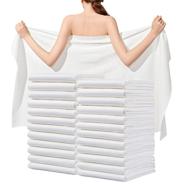 Toallas de baño Tvvcalk, paquete de 25 unidades, 140 x 70 cm, de secado rápido y suaves