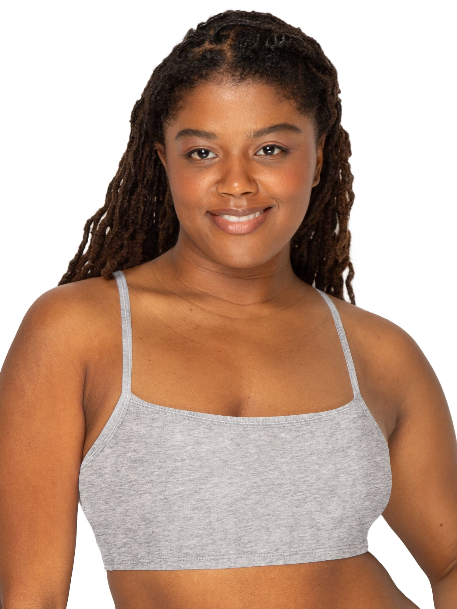 Fruit of the Loom Women's Spaghetti Strap Cotton Sports Bra, 3-Pack, Style 9036
