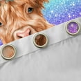 thumbnail image 4 of Homewish Rustic Cow Animal Curtains Pack of 2 (42x84 Each) for Teen, Pink Romantic Rose Curtains Blackout, Fashion Sequin Print Bedroom Curtains, Curtains and Drapes Decor, 4 of 6