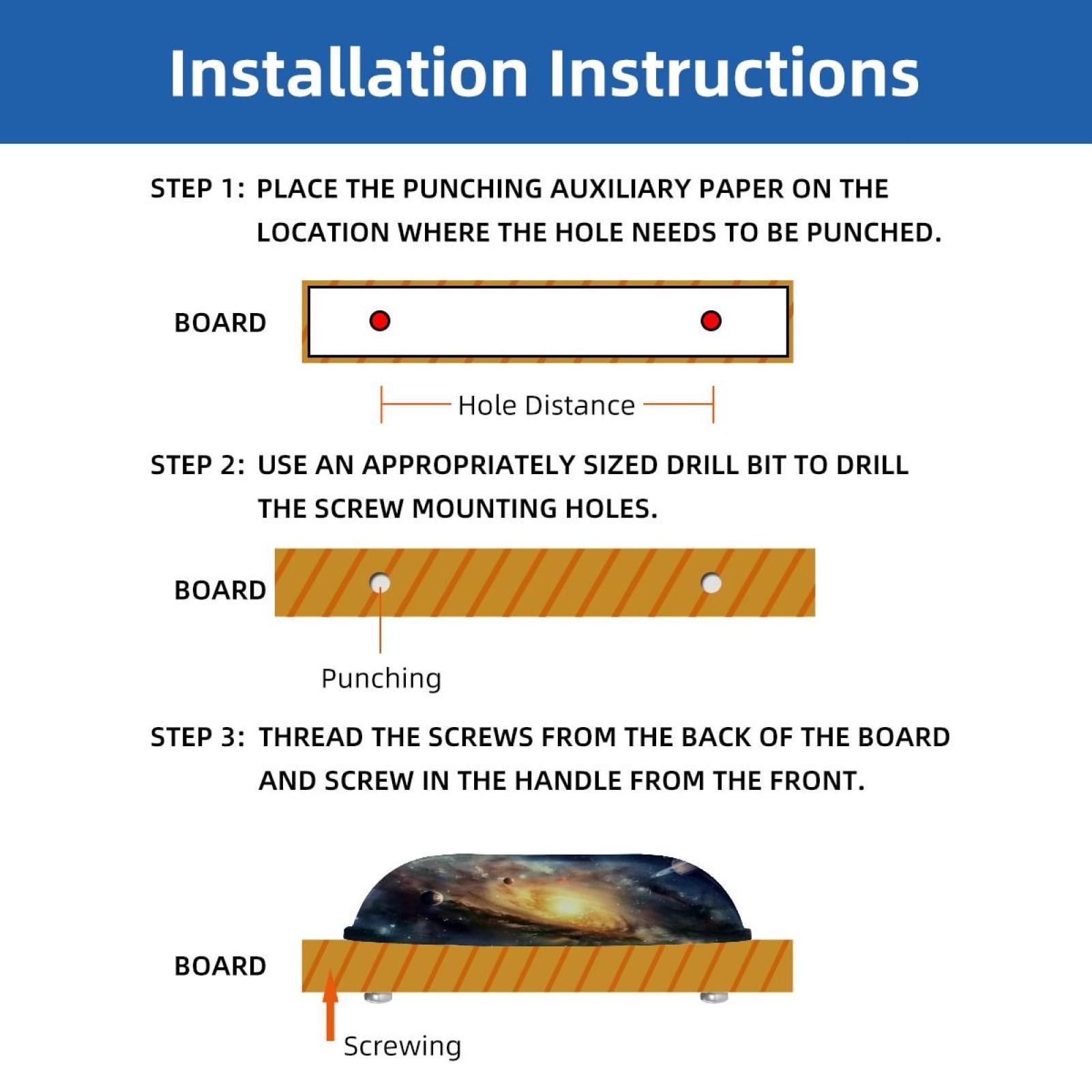 PhooArto 6 Pcs Cup Drawer Pulls, Universe Galaxy Solar Shell Shape Handles Cabinet Knobs for Dresser Cupboard Closet Wardrobe with Screws