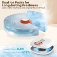 thumbnail image 2 of 6-Meal Automatic Cat Feeder with 2 Ice Packs, Programmable Food Dispenser for Cats & Small Dogs, White, USB Rechargeable, 2 of 7