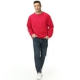 thumbnail image 3 of Pepypepy Men’s Pullover Sweatshirt – 100% Cotton Double-Knit Crewneck, Solid Long Sleeve Top，Sizes: S-XXL, 3 of 6