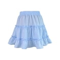 thumbnail image 2 of jinghuiyue Womens Ruffle Mini Skirt High Waisted Floral Print A-Line Casual Flowy Tiered Summer Skirts S, 2 of 6