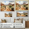 thumbnail image 4 of Designart "Dusty Trails of the Cowboy I" Cowboys Floater Framed Wall Decor, 4 of 7