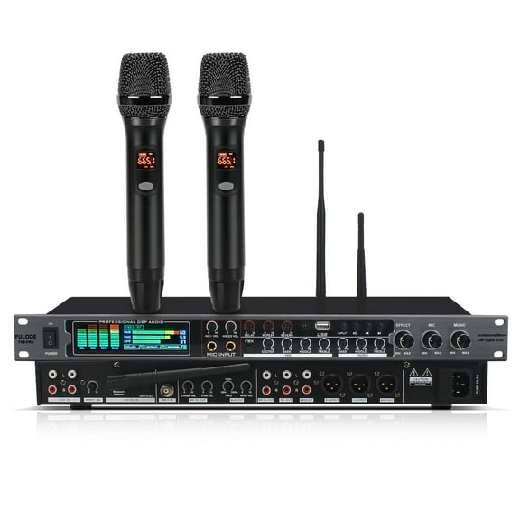 FULODE Professional KTV Wireless Microphone FX8-PRO Analog Pre-Stage Effector, Karaoke Sound Audio Effect System
