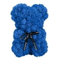 thumbnail image 1 of Unique Cute Bear Shape Simulation Artificial Rose Flower with Bowknot Decor for Valentine's DayDark Blue, 1 of 5